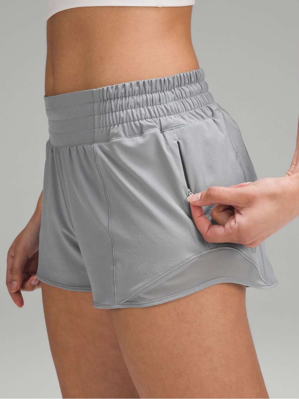 lululemon athletica Rhino Grey hotty hot shorts